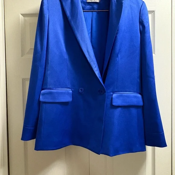 Alice + Olivia Vibrant Blue Blazer size 4 - Picture 4 of 5